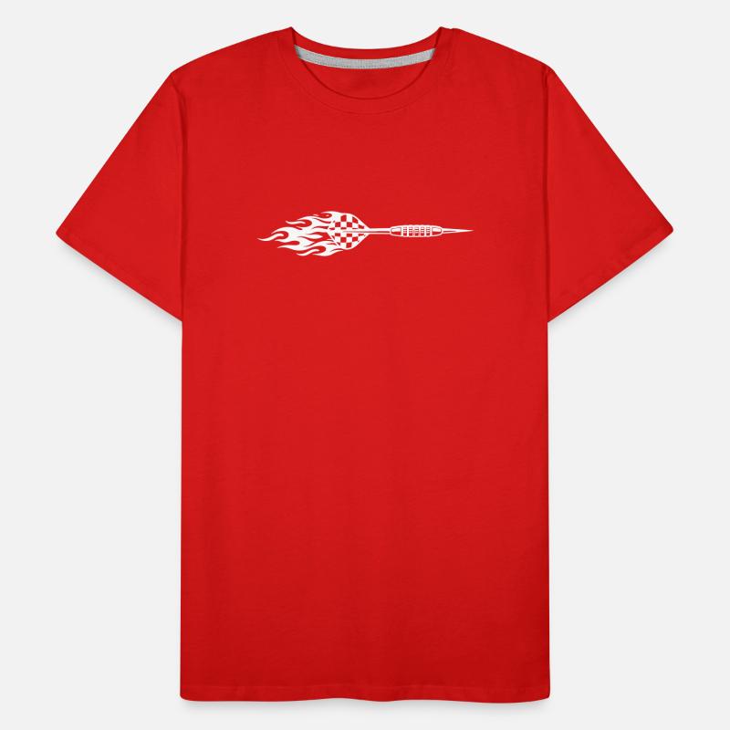 Symbole de fléchette Feu T-shirt bio Premium Homme