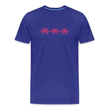 Lotus Flower Lotus Flower Violet Flower Flower Yoga - Men's Premium Organic T-Shirt - royal blue - Front - Damien (186cm)