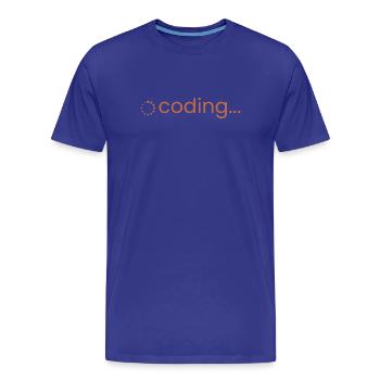 coding… Loading Spinner für Programmierer & Devs - Männer Premium Bio T-Shirt - Königsblau - Vorne - Damien (186cm)