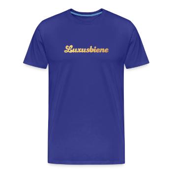 Luxury Bee Gold Princess Deluxe Exclusive Quote - Men's Premium Organic T-Shirt - royal blue - Front - Damien (186cm)