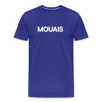 MOUAIS | Réaction humour minimaliste - T-shirt bio Premium Homme - bleu roi - Devant - Damien (186cm)