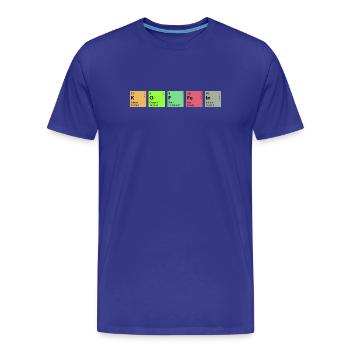 Chimie caféine - T-shirt bio Premium Homme - bleu roi - Devant - Damien (186cm)