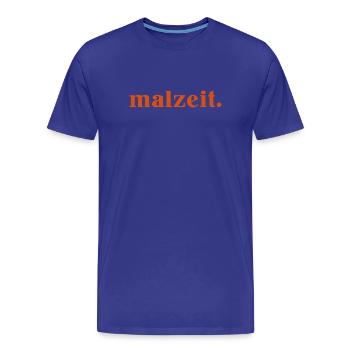 malzeit - Diction cool - Repas - Bon appétit - T-shirt bio Premium Homme - bleu roi - Devant - Damien (186cm)