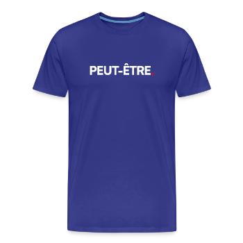 MAYBE | Minimalist humor expression - Men's Premium Organic T-Shirt - royal blue - Front - Damien (186cm)