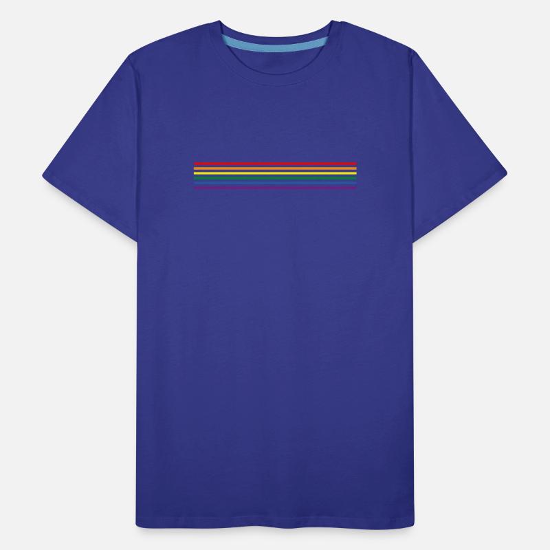 Rainbow-Flag (minimalistic) Men's Premium Organic T-Shirt