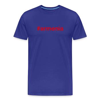 Armenia Armenien Hashtag - Men's Premium Organic T-Shirt - royal blue - Front - Damien (186cm)