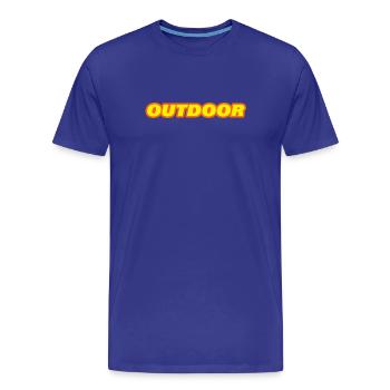 OUTDOOR - Männer Premium Bio T-Shirt - Königsblau - Vorne - Damien (186cm)