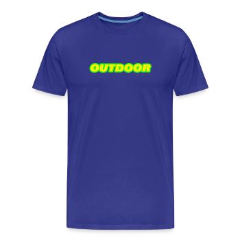 OUTDOOR - Männer Premium Bio T-Shirt - Königsblau - Vorne - Damien (186cm)