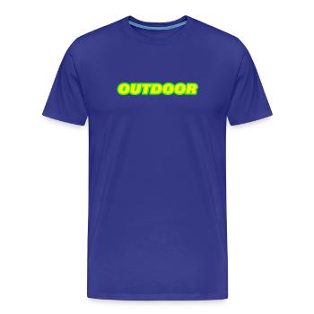 OUTDOOR - Männer Premium Bio T-Shirt - Königsblau - Vorne - Damien (186cm)