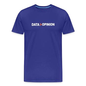 Les données plutôt que l’opinion Statistiques Analyse Science - T-shirt bio Premium Homme - bleu roi - Devant - Damien (186cm)