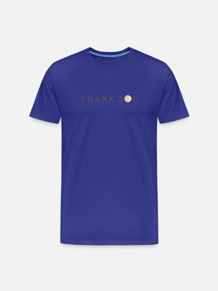 Message JUST THANK YOU as gratitude - Men's Premium Organic T-Shirt - royal blue