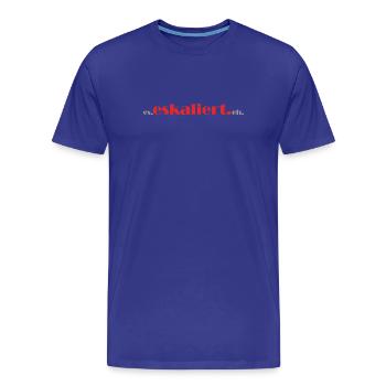 es. eskaliert. eh. - Männer Premium Bio T-Shirt - Königsblau - Vorne - Damien (186cm)