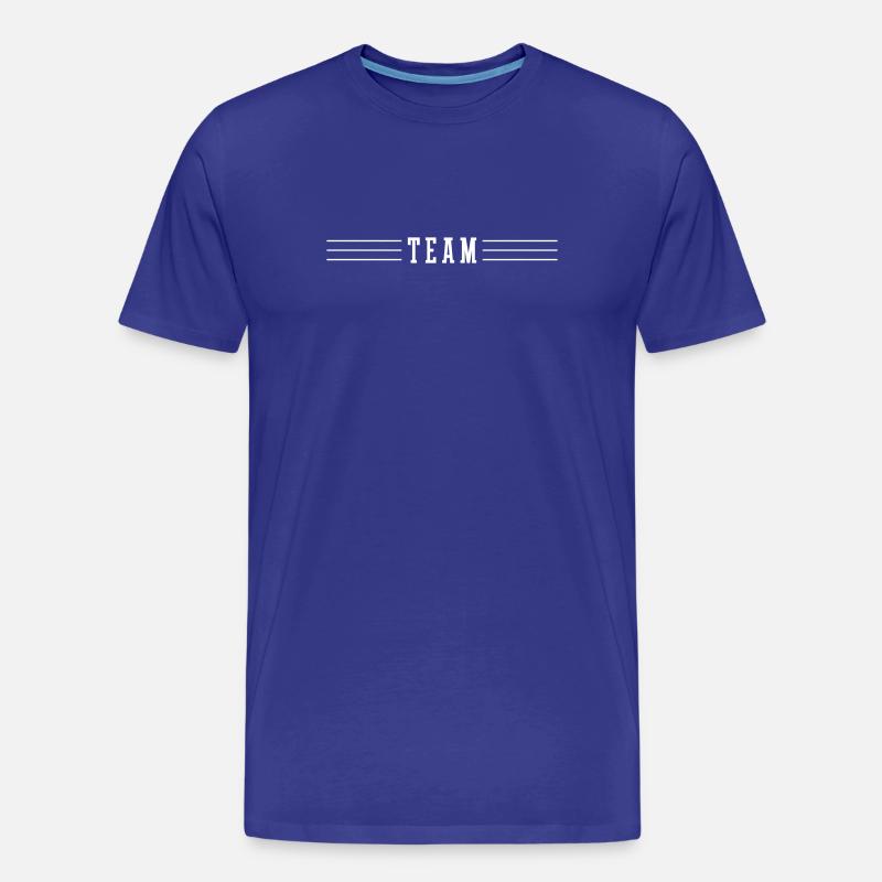 Team Strich - Männer Premium Bio T-Shirt - Königsblau