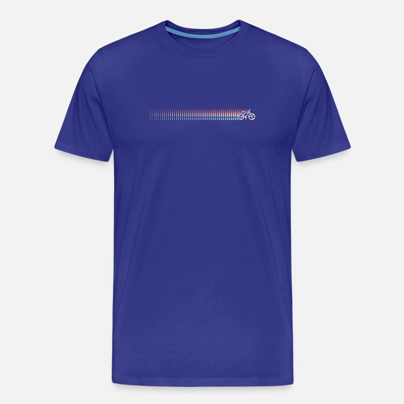 Gradient Barcode Sunset - Men's Premium Organic T-Shirt - royal blue