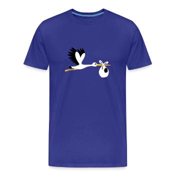 Cigogne - T-shirt bio Premium Homme - bleu roi - Devant - Damien (186cm)