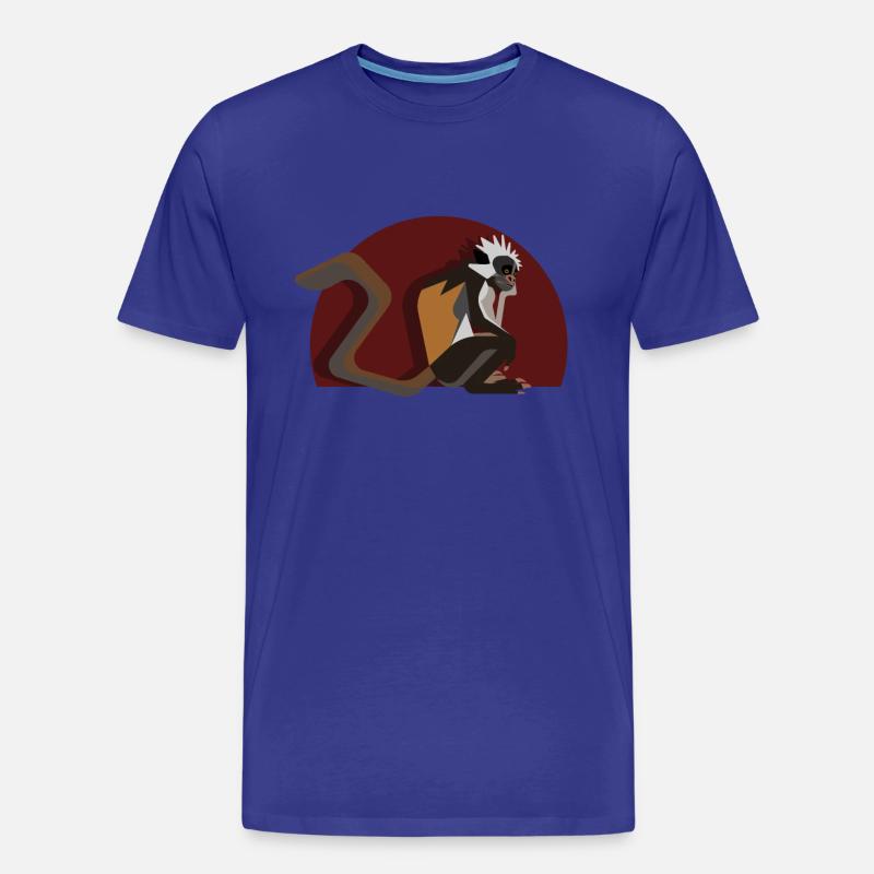 Sansibarstummelaffe - Männer Premium Bio T-Shirt - Königsblau