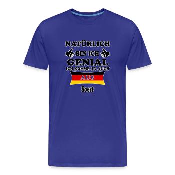 Geschenk Genial komme aus Soest - Männer Premium Bio T-Shirt - Königsblau - Vorne - Damien (186cm)
