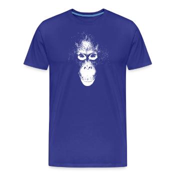 Orang-Utan-Gesicht weiß - Männer Premium Bio T-Shirt - Königsblau - Vorne - Damien (186cm)