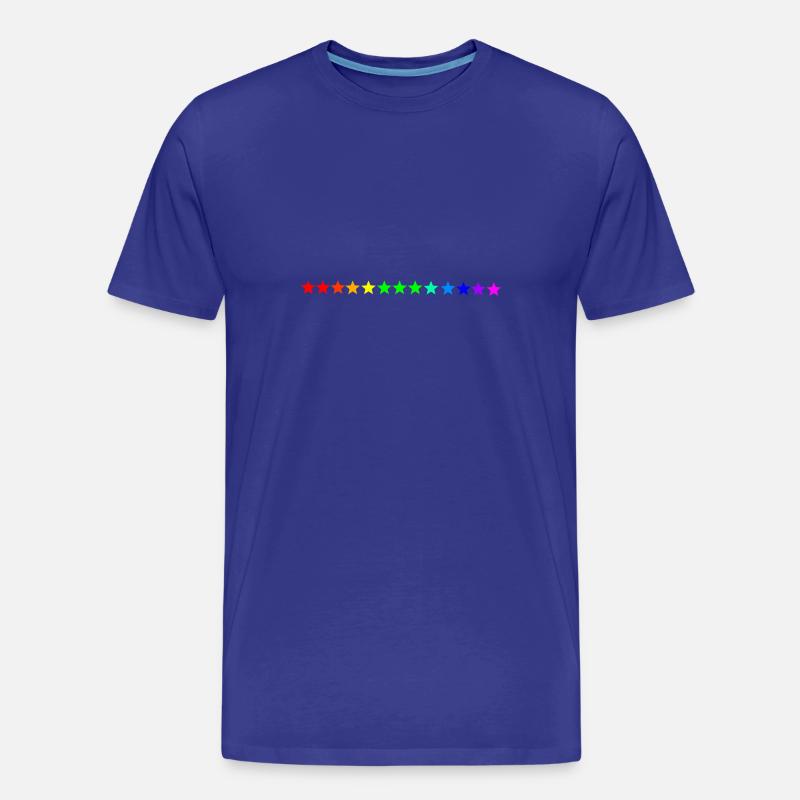 Sterne Regenbogen bunt Geschenkidee - Männer Premium Bio T-Shirt - Königsblau