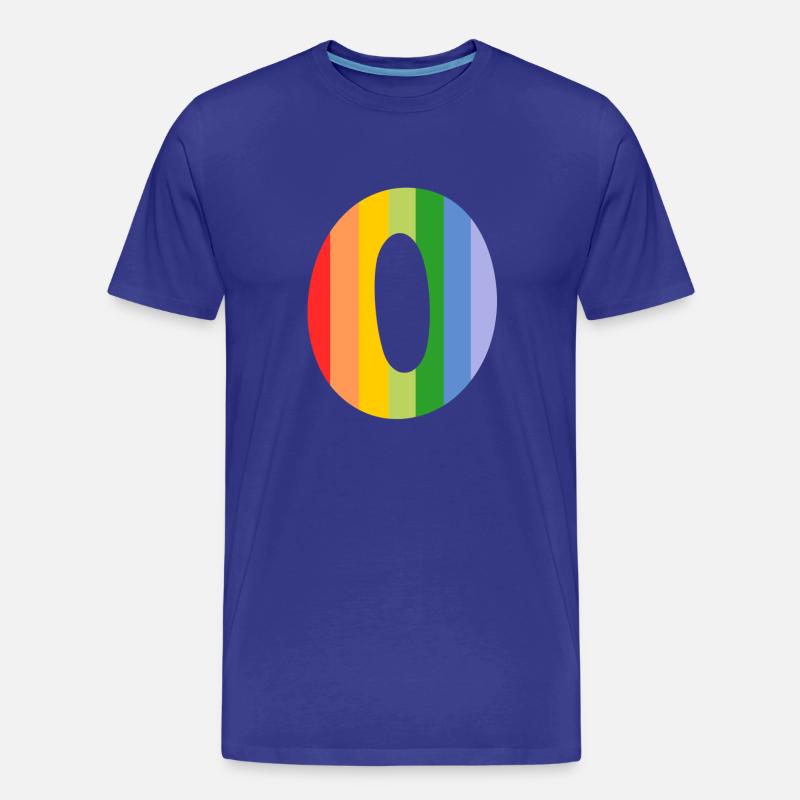 Buchstabe oder Regenbogen - Männer Premium Bio T-Shirt - Königsblau