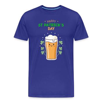 Frohes St. Patrick's Day Bier - Männer Premium Bio T-Shirt - Königsblau - Vorne - Damien (186cm)