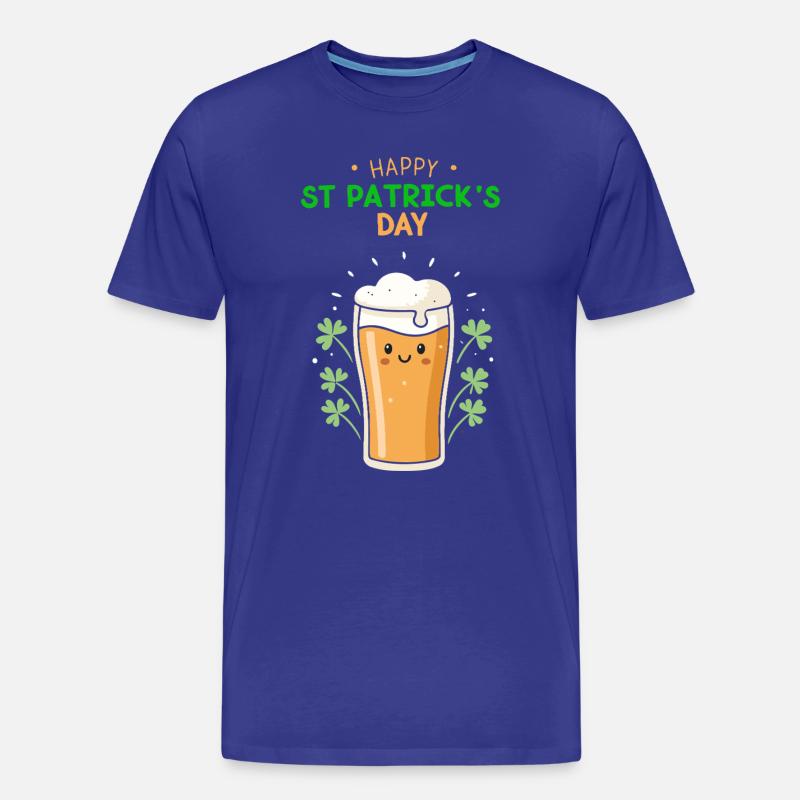 Frohes St. Patrick's Day Bier - Männer Premium Bio T-Shirt - Königsblau