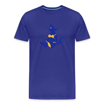 rat en bikini / rat at the beach (3c) - T-shirt bio Premium Homme - bleu roi - Devant - Damien (186cm)