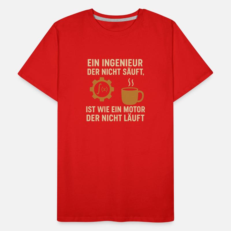 Engineer Humor Coffee Engine Men's Premium Organic T-Shirt