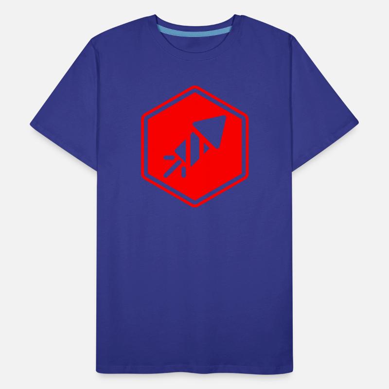 Abstract geometric pattern in red Men's Premium Organic T-Shirt