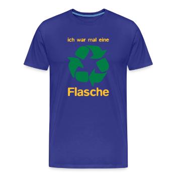 ich war mal eine Flasche - Männer Premium Bio T-Shirt - Königsblau - Vorne - Damien (186cm)