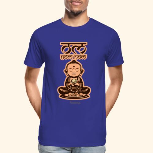 Om Nom Nom Buddha mit Keks - Männer Premium Bio T-Shirt