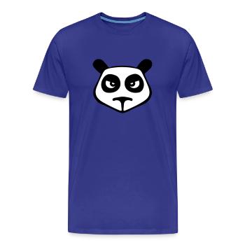 panda geek gamer drawing villain - Men's Premium Organic T-Shirt - royal blue - Front - Damien (186cm)