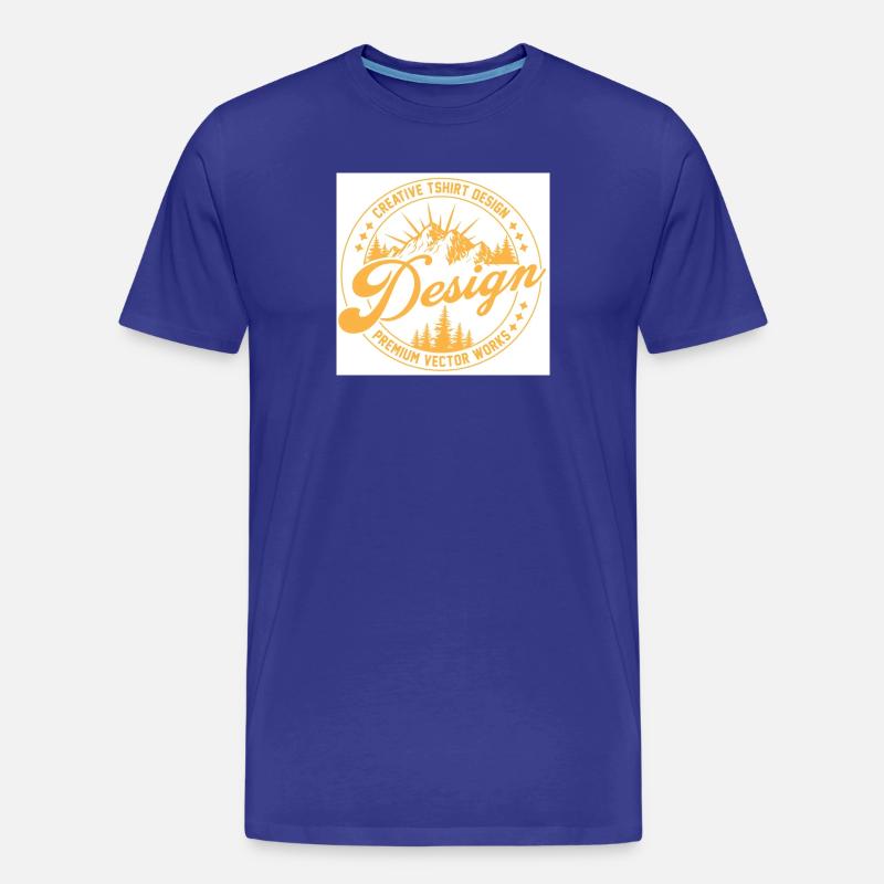 Berglandschaft Script Design - Männer Premium Bio T-Shirt - Königsblau