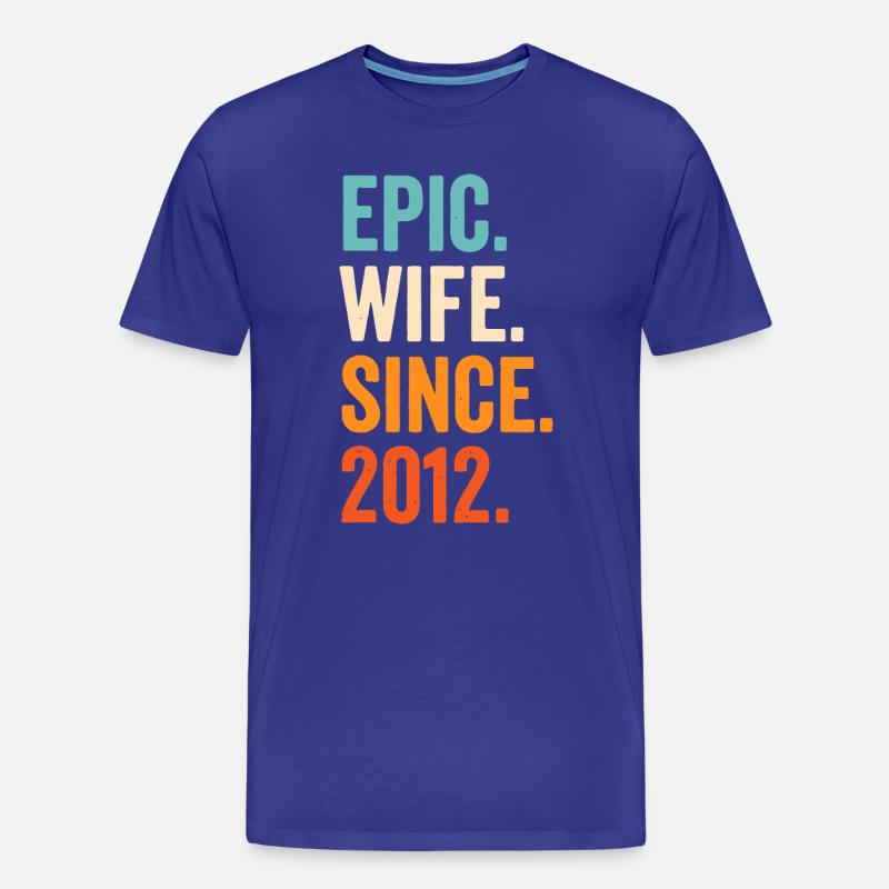 Epische Ehefrau seit 2012 - Männer Premium Bio T-Shirt - Königsblau