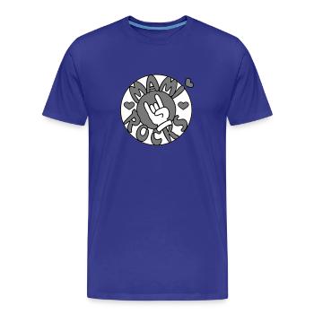 mami rocks (cercle, 3c) - T-shirt bio Premium Homme - bleu roi - Devant - Damien (186cm)
