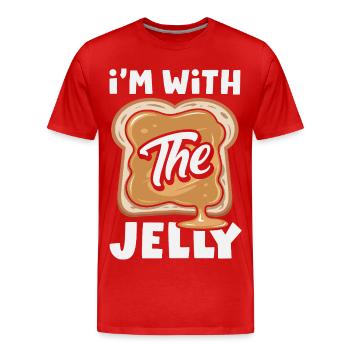 Erdnussbutter & Marmelade Partnerlook Design - Männer Premium Bio T-Shirt - Rot - Vorne - Damien (186cm)