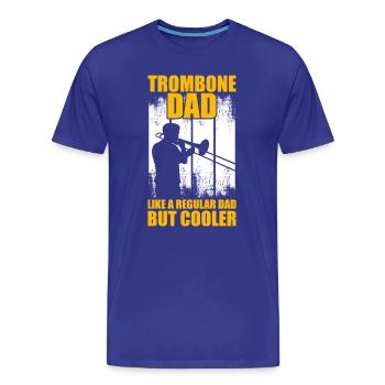 Trombone Dad Trombone Trombone Player Trombonist - Men's Premium Organic T-Shirt - royal blue - Front - Damien (186cm)