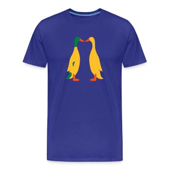 Ente und Ente Vektor - Männer Premium Bio T-Shirt - Königsblau - Vorne - Damien (186cm)