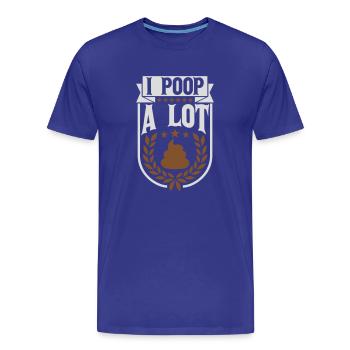 Je fais beaucoup caca - T-shirt bio Premium Homme - bleu roi - Devant - Damien (186cm)