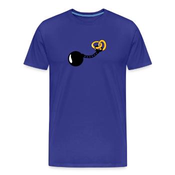 Wedding Rings - T-shirt bio Premium Homme - bleu roi - Devant - Damien (186cm)