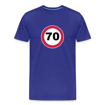 70. Birthday 70 70er round birthday 3c - Men's Premium Organic T-Shirt - royal blue - Front - Damien (186cm)