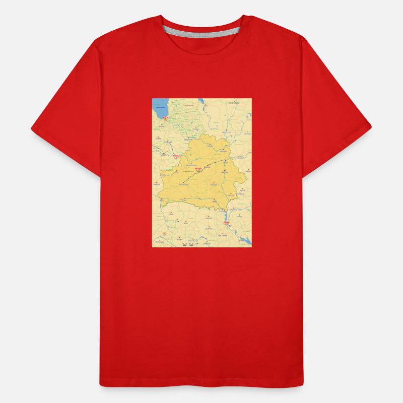 Belarus Map Belarus Men's Premium Organic T-Shirt
