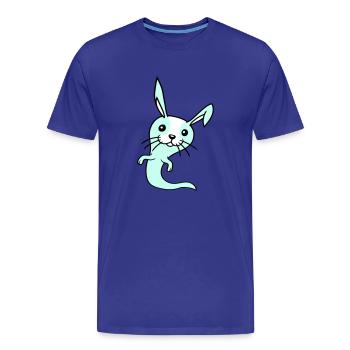 Lapin Fantôme Fantôme Hanter Halloween Effrayant Mignon - T-shirt bio Premium Homme - bleu roi - Devant - Damien (186cm)