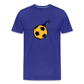 Fußball Bombe soccer1 - Männer Premium Bio T-Shirt - Königsblau - Vorne - Damien (186cm)