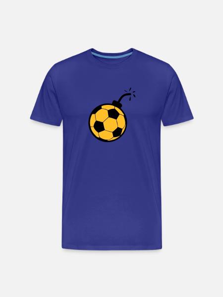 Soccer ball bomb soccer1 - Men's Premium Organic T-Shirt - royal blue