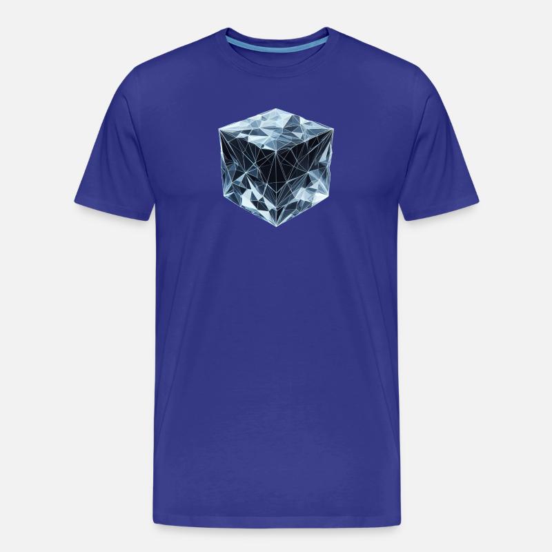 Ein Eiswürfel im Polygon-Stil - Männer Premium Bio T-Shirt - Königsblau