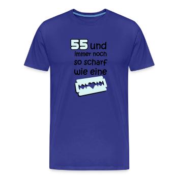 55 fünfundfünzigster anniversaire: et toujours - T-shirt bio Premium Homme - bleu roi - Devant - Damien (186cm)