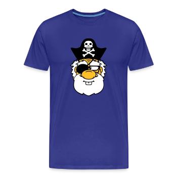 head face pirate captain sailor sailor sae - Men's Premium Organic T-Shirt - royal blue - Front - Damien (186cm)