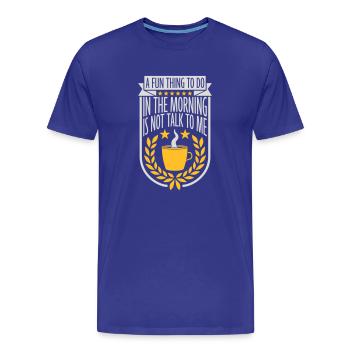ne me parle pas - T-shirt bio Premium Homme - bleu roi - Devant - Damien (186cm)