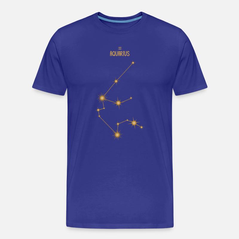 Wassermann Sternzeichen Sternbild Golden - Männer Premium Bio T-Shirt - Königsblau